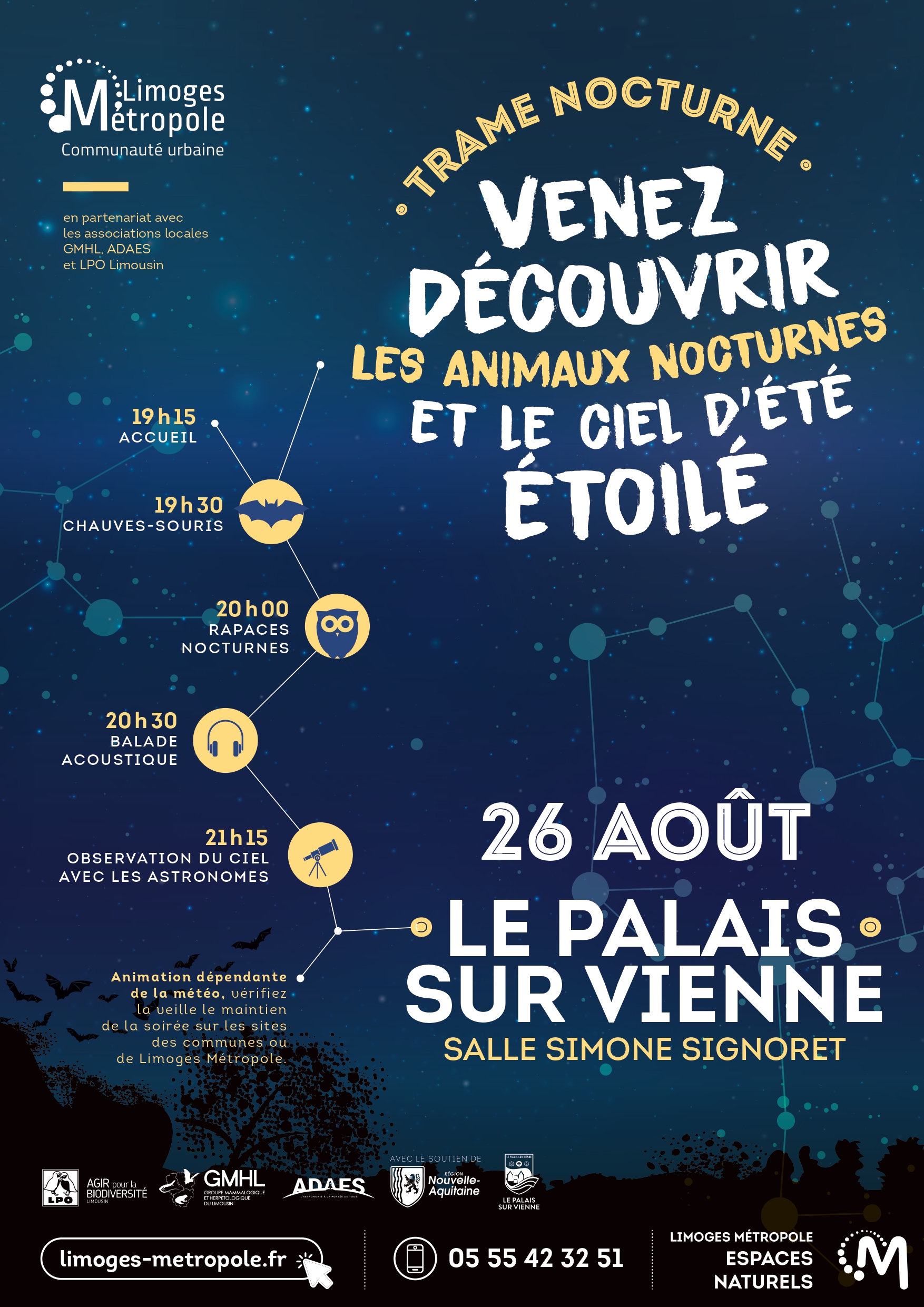 Animation Trame Nocturne sur les Chauves-souris à Le Palais-sur-Vienne @ Salle Simone Signoret